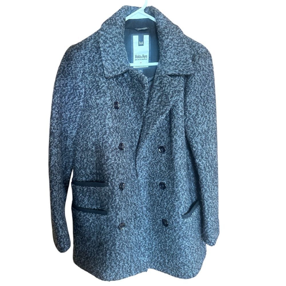 Soia & Kyo Wool Blend Double Breasted Coat Size Medium